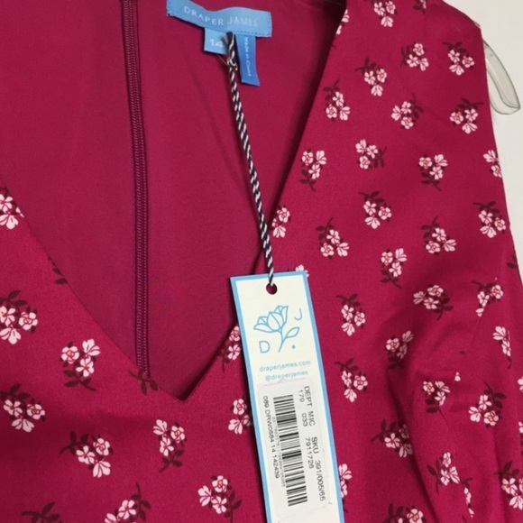 Draper James Floral Love Circle Dress 14 NWT Cabernet Multi - Picture 9 of 9